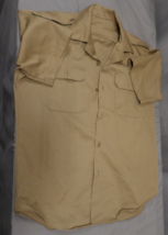 VIETNAM ERA TAN KHAKI SHORT SLEEVE UNIFORM SHIRT W/ STAFF SERGEANT RANK ... - $31.67