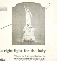 1923 General Electric Statue of Liberty Advertisement Ephemera 9 x 5.5&quot; - $26.49