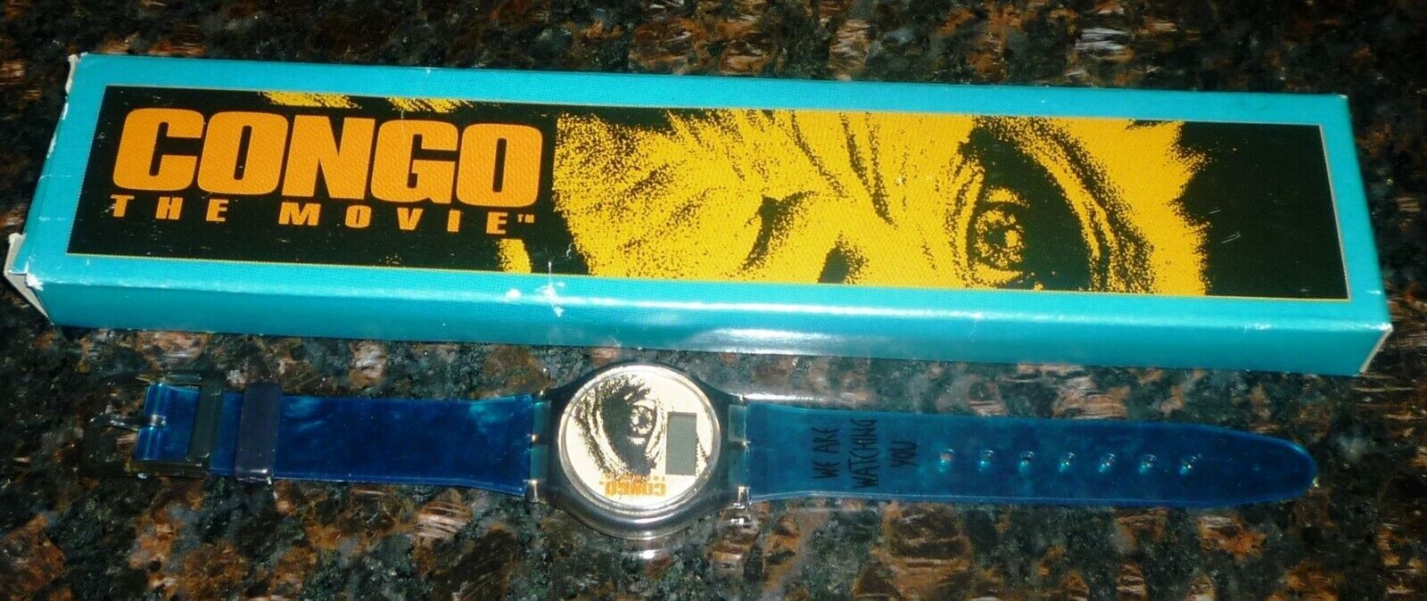 COLLECTIBLE DIGITAL WRISTWATCH WATCH MOVIE CONGO EYE &#39;WE ARE WATCHING YOU&#39; - $4.00