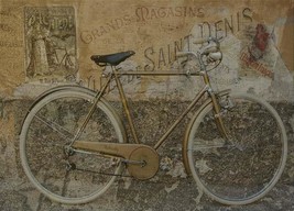 Wall Art Print Bicycle H Mortenson Bike 40x29 29x40 Brass Linen Unframe - £297.34 GBP
