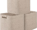 Oiahomy 3-Pack Of 11-Inch Storage Cubes, Woven Baskets Made Of Cotton Ro... - £36.09 GBP