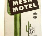 Vintage 1950s Hinkson&#39;s Mesa Motel Denver Colorado Advertising Brochure - $24.70