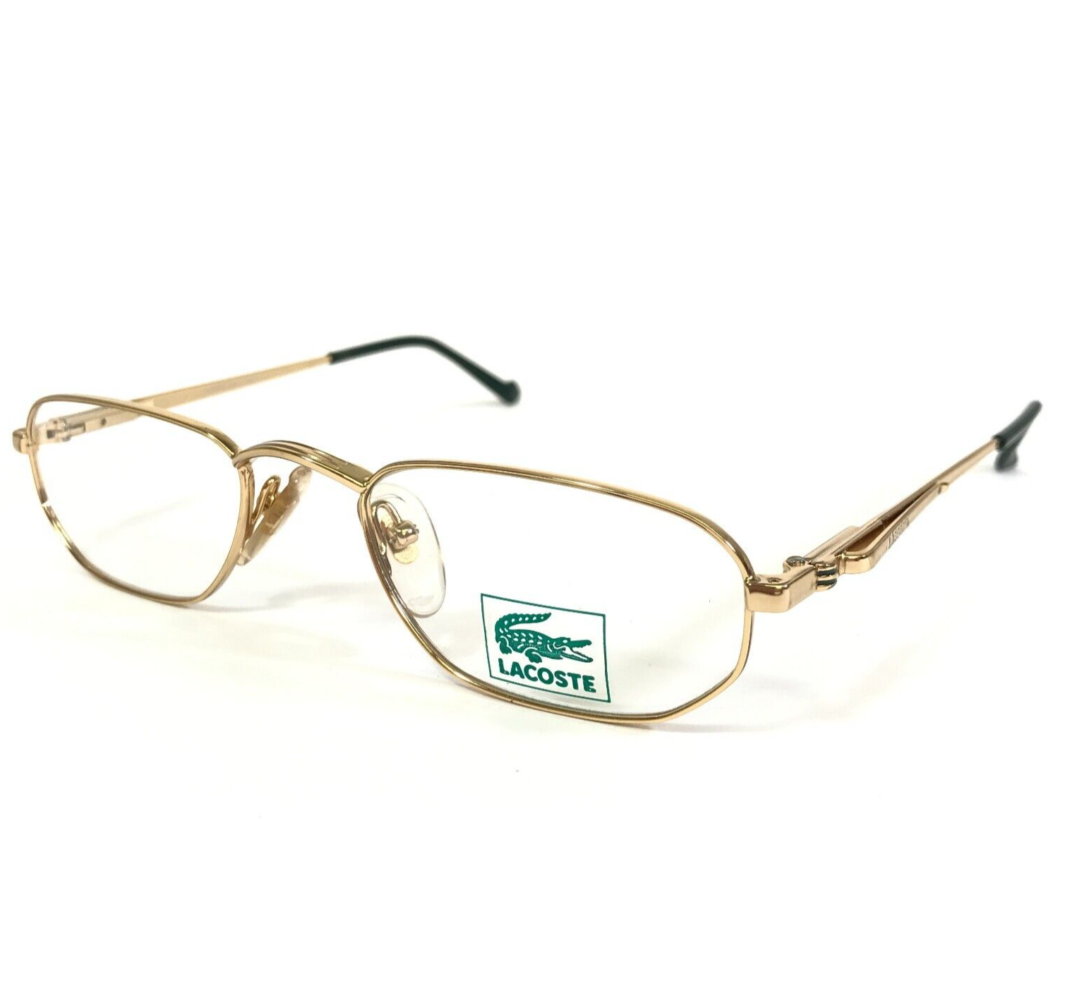 Primary image for Vintage Lacoste Eyeglasses Frames CLASSIC 7109 Gold Full Wire Rim 51-20-145