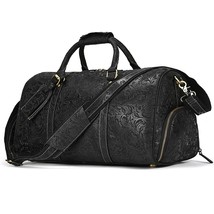 Luufan Fashion Men&#39;s Genuine Leather Travel Bag With Shoe Pocket Large Capacity  - £369.75 GBP