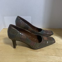 Proxy Multicolor Pumps Textured Fashion Square Toe Unique Heels Women Si... - $320.04 MXN