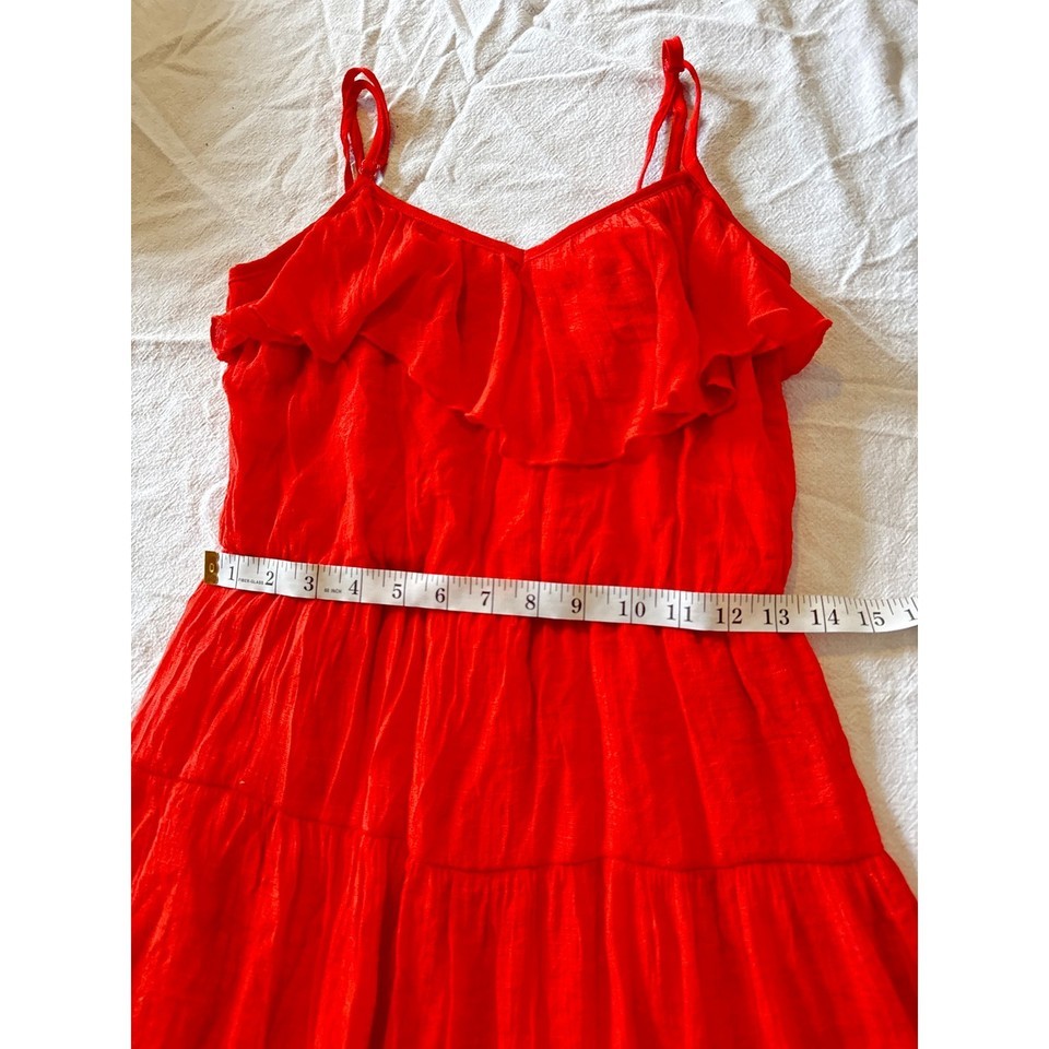 A. Byer Red Ruffle Sleeveless Mini Dress Women’s Medium Item image 4