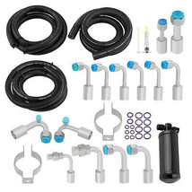 134a Air Conditioning A/C AC Hose Kit W/ Fittings Drier Universal - £121.58 GBP