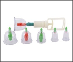 Vaccum Cupping Set Best 6 Cup Hijama therapy cupping Cups set AP-1303 - £28.17 GBP