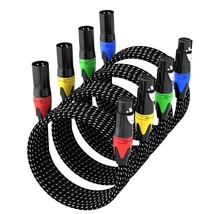 Geohn.G Xlr Cables, Xlr Microphone Cables 25Ft 4 Packs, 3-Pin Premium Balanced - $60.96