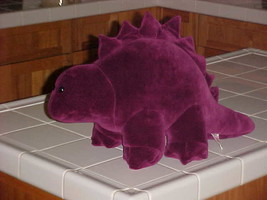 24" Stegosaurus Dinosaur Purple Maroon Plush Toy By Manhattan Toy 1984 Rare - $395.99
