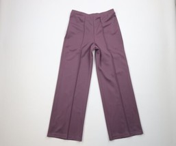 Vintage 70s Streetwear Womens 14 Knit Wide Leg Bell Bottoms Pants Purple USA - £54.71 GBP