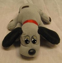 Tonka Vintage Pound Puppies Gray Spotted Puppy Dog 7" Plush Stuffed Animal Toy - $14.85
