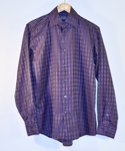 STVDIO London Purple Striped Shirt Mens Small Polyester - $9.41