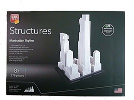 Block Tech Structures 276 PC Manhattan Skyline NYC Quality Blocks White Age 8+ - £23.70 GBP
