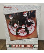 Santa Christmas Latch Hook Kit  Wonder Art Tree Skirt Rug 34&quot; NOS Vtg Ca... - £18.71 GBP