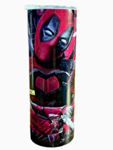 Deadpool Tumbler 20oz Stainless Steel Insulated Cup Mug Lid Straw - $17.82