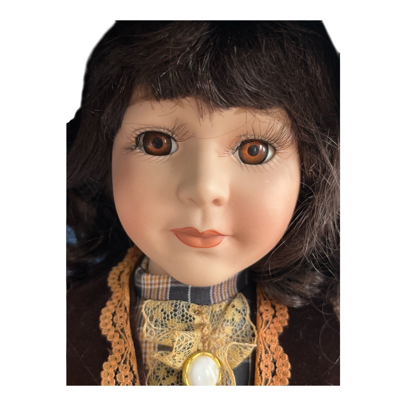 Knightsbridge Collection Porcelain Doll by J. Steventon Ltd with Stand, Box & Ce Item image 3