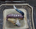 Animal snake women ring gold silver color cz stone exquisite stackable snake shape thumb155 crop