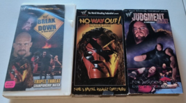 3 VHS Lot WWF - Judgement Day Break Down In Your House No Way Out Kane W... - £39.22 GBP
