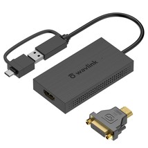 WAVLINK USB C to HDMI Adapter, USB 3.0 to HDMI 4K 30Hz Ultra HD External Video C - £80.03 GBP