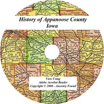 1913 History &amp; Genealogy Of Appanoose County Iowa Centerville Ia Biographies - £4.68 GBP