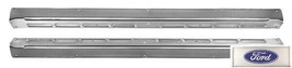 1965 1966 1967 1968 Mustang Fastback Door Sill Scuff Plates w/Decals Cou... - £59.31 GBP