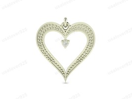 Heart Shape Diamond Stone 925 Sterling Silver Handmade Pendant Necklace Jewelry - $39.60+