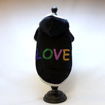 Alphadog Series Love Glitter Hooded (Hoody) T-Shirt with Pocket for Your... - $26.68