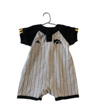 Adidas Boys Infant Baby SIze 6 9 months gray black Striped Iowas Hawkeye... - $10.88