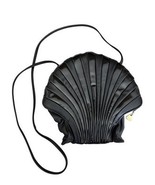 Vintage BRIO! Buttery Soft Leather Scallop Shell Crossbody Bag Purse Bla... - $1,985.30 MXN