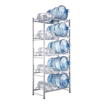 VEVOR 5-Tier Water Jug Holder Double Row Water Jug Rack 10 Bottles Silver Gray - $2,352.76 MXN