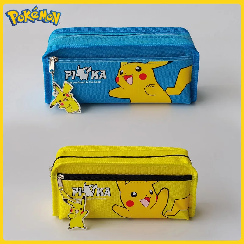 Pokemon Pencill Case School Cartoon Pen Bag Pikachu Schoolbag Anime Action - $16.31