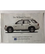 1998 Honda Passport Vintage Print Ad Advertisement pa16 - £5.91 GBP