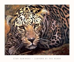 Leopard At The Ready - Artist: Stan Kaminski - Art Print Poster Size: 8.... - £7.70 GBP
