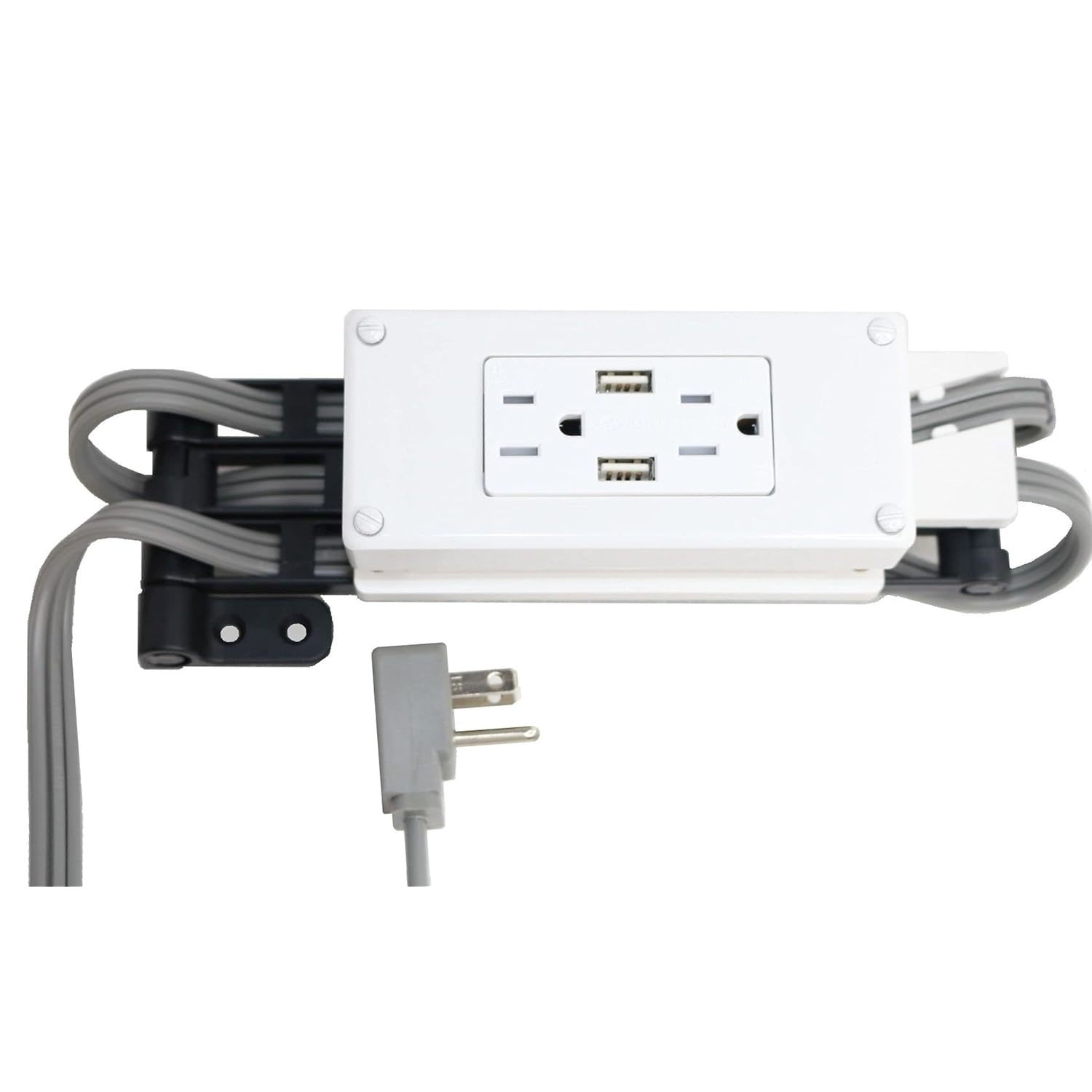 Primary image for Compact in-Drawer Outlet Charging Station (2) 15 Amp AC Outlets (2) USB-A Ports 