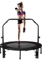 Sunnychic 48&quot; Foldable Mini Trampoline with Adjustable Foam Handle - £43.52 GBP