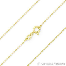 0.9mm Anchor Cable Link Chain Necklace in 14k Yellow Gold-Plated Sterling Silver - £9.53 GBP+