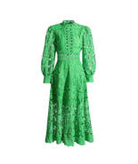 Boho Inspired High Waist Cut-Out Lace Panel Vintage Dress - $2,502.91 MXN