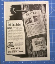 Vintage Print Ad Walker Exhaust Silencers Muffler Wanted Poster 13.5&quot; x ... - £11.50 GBP