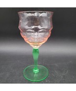 Rare Tiffin Franciscan Water Glass Goblet 15012 Pink Bowl Uranium Stem I... - $283.06 MXN
