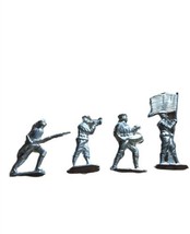 Vintage Lead Soldiers, Drummer Boy, Infantry, Horn, American Flag - £21.89 GBP