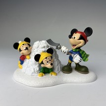 Disney Department 56 Mickey&#39;s Merry Christmas Village Snow Fort Fun! - $59.39