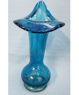 Glass Tulip Top Art Glass Vase Container Hand Blown Controlled Bubbles A... - £27.21 GBP