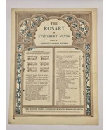 Ethelbert Nevin The Rosary - Robert Rogers- Piano Sheet Music Boston Co-... - £19.36 GBP