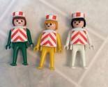 Lot Of 1974 Playmobil Construction Workers with Striped Hats And Vests - £21.11 GBP