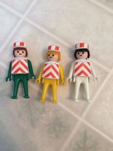 Lot Of 1974 Playmobil Construction Workers with Striped Hats And Vests - £21.30 GBP
