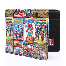 Captain America Greatest Comic Covers Slimfold Wallet Black - $24.98