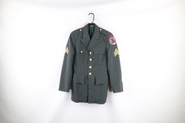 Vtg 70s Vietnam War Mens 34R Wool Class 3 AG-344 Officer Coat Jacket Green USA - £62.24 GBP