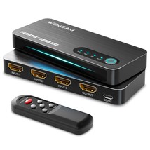 Hdmi 2.1 Switch 4K 120Hz, Hdmi Switcher 3 In 1 Out With Ir Remote, 3 Port 8K 60H - £44.79 GBP