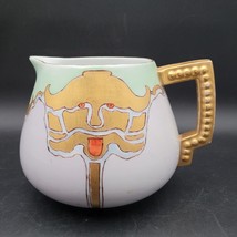 Antique c.1920s Hohenberg Ware Hand Painted Cider Pitcher Gold Gilt Lion... - £38.26 GBP